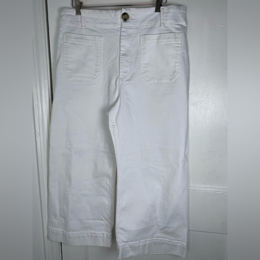 Maeve Anthropologie The Colette Magic Fabric Pants w Scalloped Pockets